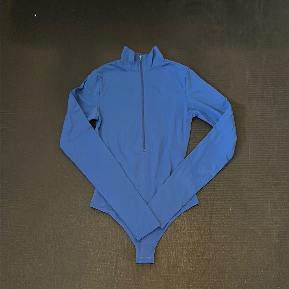 SKIMS Blue Long Sleeve Bodysuit
